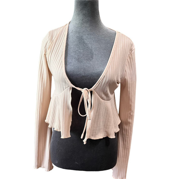 Shein Jacket, Tie Closure, Cream Color Size M - Picture 1 of 3